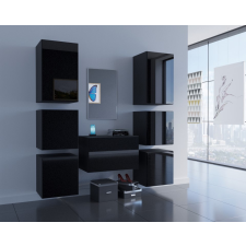 Prince gloss modern f3 előszoba bútor magasfényű fekete bútor