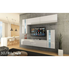 PRINCE SYMETRIC CONCEPT 30 NAPPALI BÚTOR SZETT MAGASFÉNYŰ FEHÉR (219CM) bútor