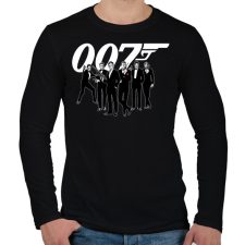 PRINTFASHION 007 Crew - Férfi hosszú ujjú póló - Fekete férfi póló