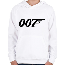 PRINTFASHION 007 logo - Gyerek kapucnis pulóver - Fehér