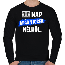 PRINTFASHION 0 nap apás viccek nélkül - Férfi pulóver - Fekete férfi pulóver, kardigán