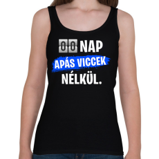 PRINTFASHION 0 nap apás viccek nélkül - Női atléta - Fekete