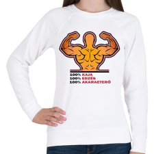 PRINTFASHION 100%-ban rajtad áll! - Női pulóver - Fehér női pulóver, kardigán