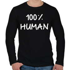 PRINTFASHION 100% ember - Férfi hosszú ujjú póló - Fekete férfi póló