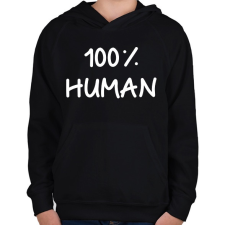 PRINTFASHION 100% ember - Gyerek kapucnis pulóver - Fekete gyerek pulóver, kardigán