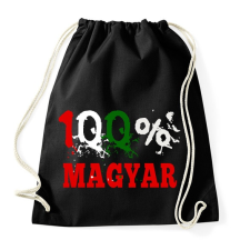 PRINTFASHION 100%MAGYAR - Sportzsák, Tornazsák - Fekete tornazsák