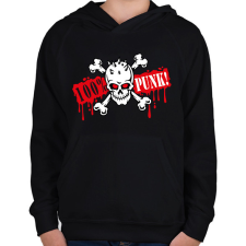 PRINTFASHION 100% Punk - Gyerek kapucnis pulóver - Fekete gyerek pulóver, kardigán