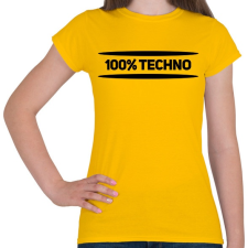 PRINTFASHION 100% techno - Női póló - Sárga női póló