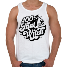 PRINTFASHION 100% that WITCH - Férfi atléta - Fehér atléta, trikó