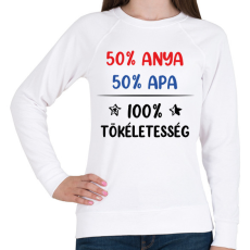 PRINTFASHION 100% tökéletesség - Női pulóver - Fehér