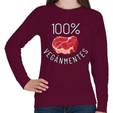 PRINTFASHION 100% VEGÁNMENTES - Női pulóver - Bordó női pulóver, kardigán