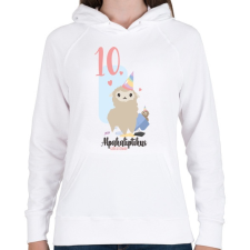 PRINTFASHION 10. Alpakaliptikus születésnap - Női kapucnis pulóver - Fehér női pulóver, kardigán