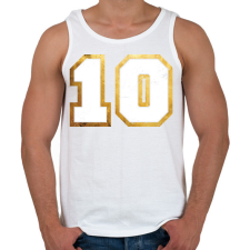 PRINTFASHION 10-es mez - Férfi atléta - Fehér atléta, trikó