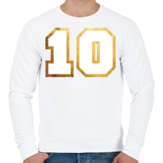 PRINTFASHION 10-es mez - Férfi pulóver - Fehér