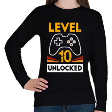 PRINTFASHION 10-es szint feloldva - Női pulóver - Fekete