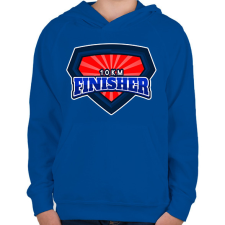 PRINTFASHION 10 KM FINISHER - Gyerek kapucnis pulóver - Királykék gyerek pulóver, kardigán