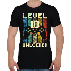PRINTFASHION 10. születésnapi gamer ajándék - Férfi póló - Fekete