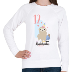 PRINTFASHION 12. Alpakaliptikus születésnap - Női pulóver - Fehér