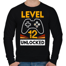 PRINTFASHION 12-es szint feloldva - Férfi pulóver - Fekete férfi pulóver, kardigán