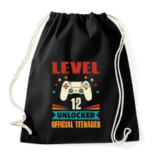 PRINTFASHION 12 éves gamer - Sportzsák, Tornazsák - Fekete tornazsák