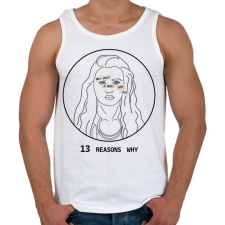PRINTFASHION 13 reasons why - Hannah - Férfi atléta - Fehér atléta, trikó