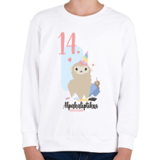 PRINTFASHION 14. Alpakaliptikus születésnap - Alpaca póló 14. születésnapra - Gyerek pulóver - Fehér gyerek pulóver, kardigán