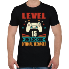 PRINTFASHION 15 éves gamer - Férfi póló - Fekete