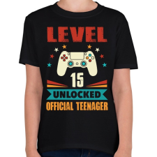 PRINTFASHION 15 éves gamer - Gyerek póló - Fekete gyerek póló