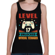 PRINTFASHION 17 éves gamer - Női atléta - Fekete női trikó