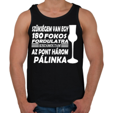 PRINTFASHION 180 fok, 3 feles - Férfi atléta - Fekete atléta, trikó