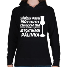 PRINTFASHION 180 fok, 3 feles - Női kapucnis pulóver - Fekete női pulóver, kardigán