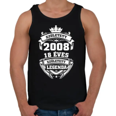 PRINTFASHION 18 éves - Férfi atléta - Fekete