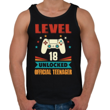 PRINTFASHION 18 éves gamer - Férfi atléta - Fekete atléta, trikó