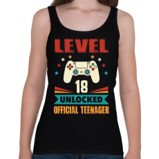 PRINTFASHION 18 éves gamer - Női atléta - Fekete