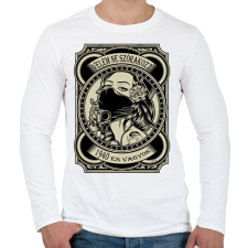 PRINTFASHION 1940 Velem ne szórakozz - Férfi hosszú ujjú póló - Fehér férfi póló