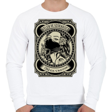 PRINTFASHION 1944 Velem ne szórakozz - Férfi pulóver - Fehér