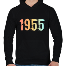 PRINTFASHION 1955 - Férfi kapucnis pulóver - Fekete