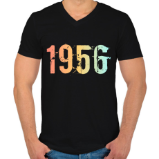 PRINTFASHION 1956 - Férfi V-nyakú póló - Fekete