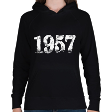 PRINTFASHION 1957 - Női kapucnis pulóver - Fekete női pulóver, kardigán