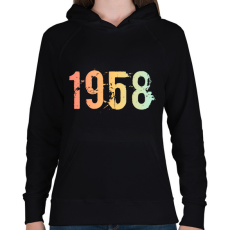 PRINTFASHION 1958 - Női kapucnis pulóver - Fekete