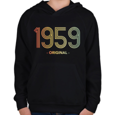 PRINTFASHION 1959 - Gyerek kapucnis pulóver - Fekete