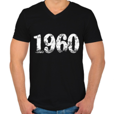 PRINTFASHION 1960 - Férfi V-nyakú póló - Fekete