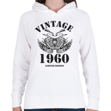 PRINTFASHION 1960 - Női kapucnis pulóver - Fehér női pulóver, kardigán