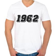 PRINTFASHION 1962 - Férfi V-nyakú póló - Fehér