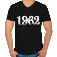PRINTFASHION 1962 - Férfi V-nyakú póló - Fekete