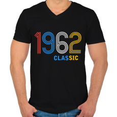 PRINTFASHION 1962 - Férfi V-nyakú póló - Fekete