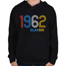 PRINTFASHION 1962 - Gyerek kapucnis pulóver - Fekete