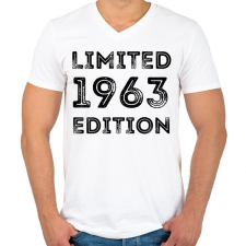 PRINTFASHION 1963 - Férfi V-nyakú póló - Fehér férfi póló