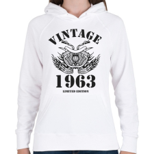 PRINTFASHION 1963 - Női kapucnis pulóver - Fehér női pulóver, kardigán