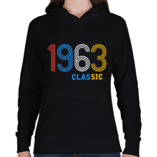 PRINTFASHION 1963 - Női kapucnis pulóver - Fekete női pulóver, kardigán